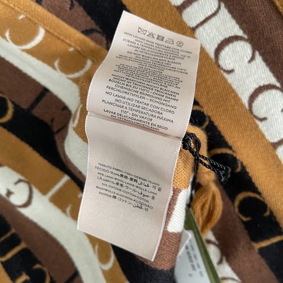 Gucci 634166 4GB22 SC Woodstripes Wool Scarf, 37cm X 180cm - Picture 12 of 16